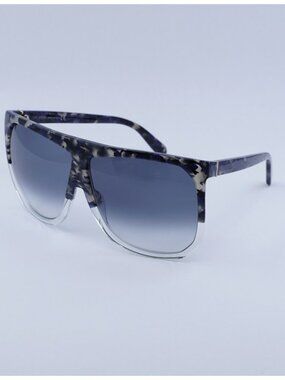 Loewe LW40001I 56B Filipa Sunglasses Blue Havana Square Frame, Smoke Lenses